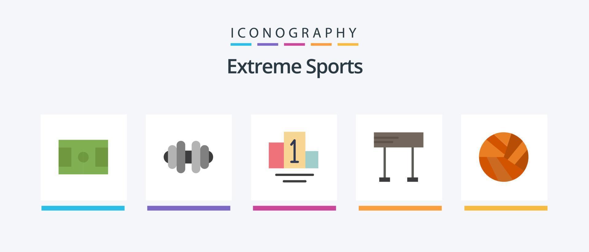 Sport Flat 5 Icon Pack Including . line. sport. Creative Icons Design vector