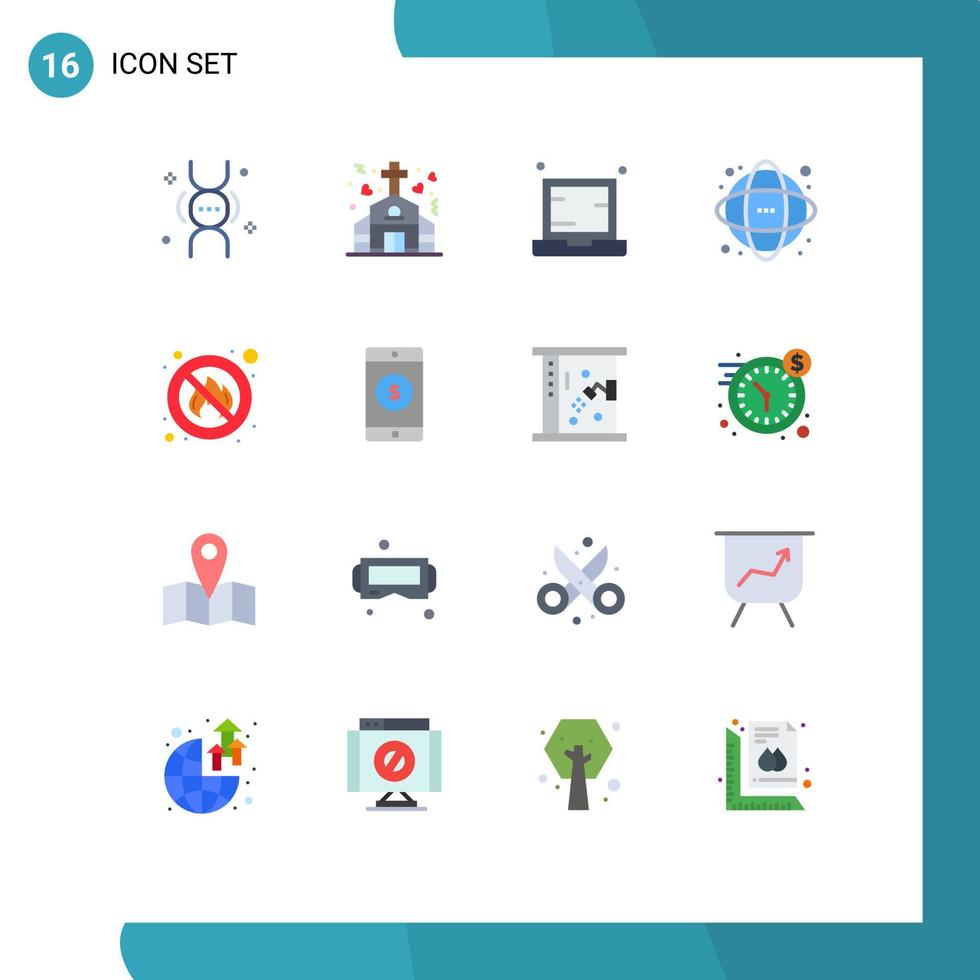16 Creative Icons Modern Signs and Symbols of science information computer database notebook Editable Pack of Creative Vector Design Elements