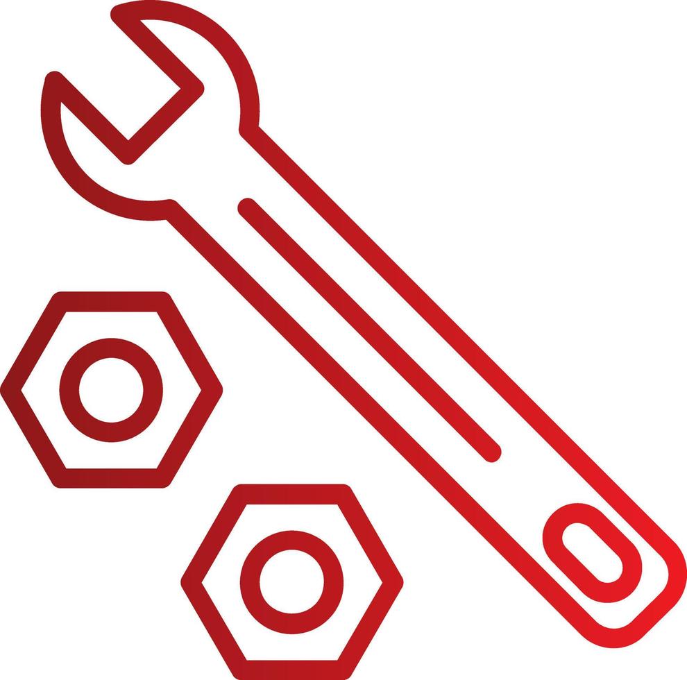 Wrench  And Bolt Vector Icon