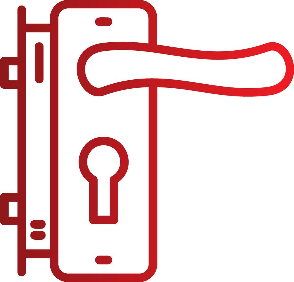 Door Handle and Lock Vector Icon