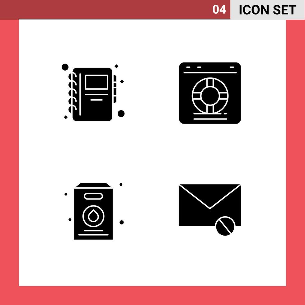 Stock Vector Icon Pack of Line Signs and Symbols for education pack help protection envelope Editable Vector Design Elements