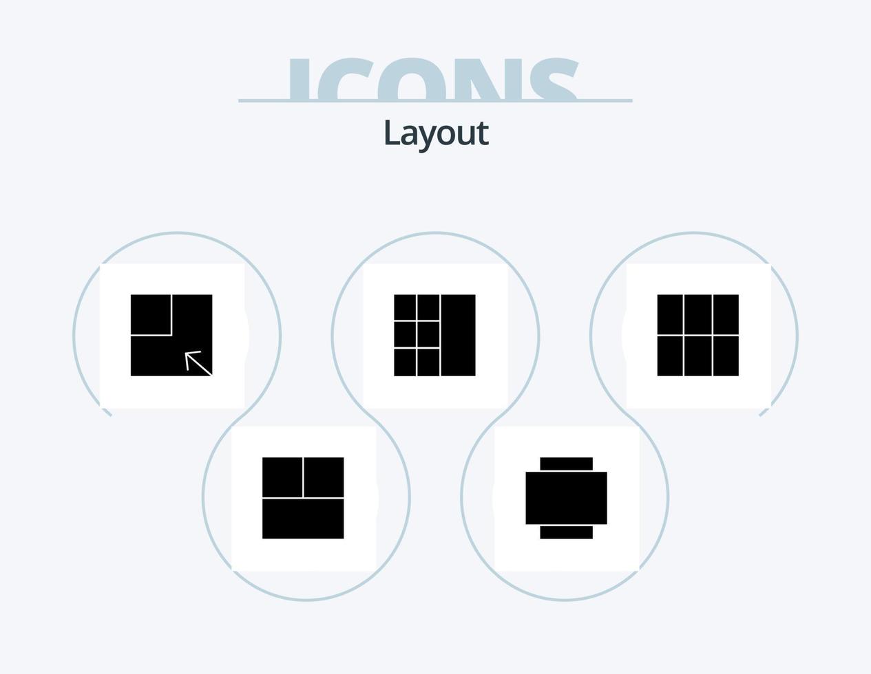 Layout Glyph Icon Pack 5 Icon Design. . rotate. vector