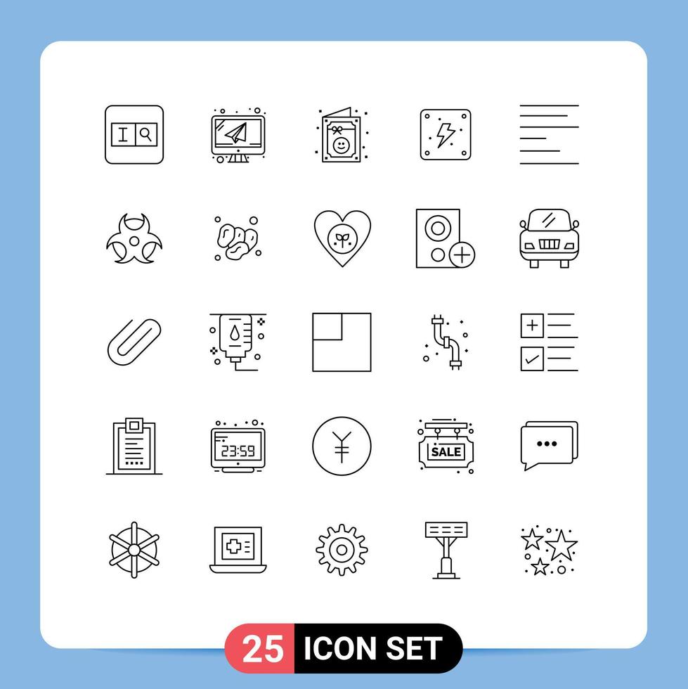 Pack of 25 creative Lines of education left celebration align energy Editable Vector Design Elements