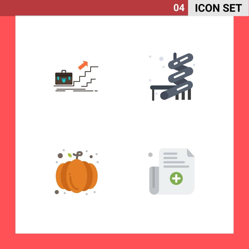 paquete de iconos de vectores de stock de 4 signos y símbolos de línea para el éxito del líder del parque de crecimiento elementos de diseño de vectores editables de halloween