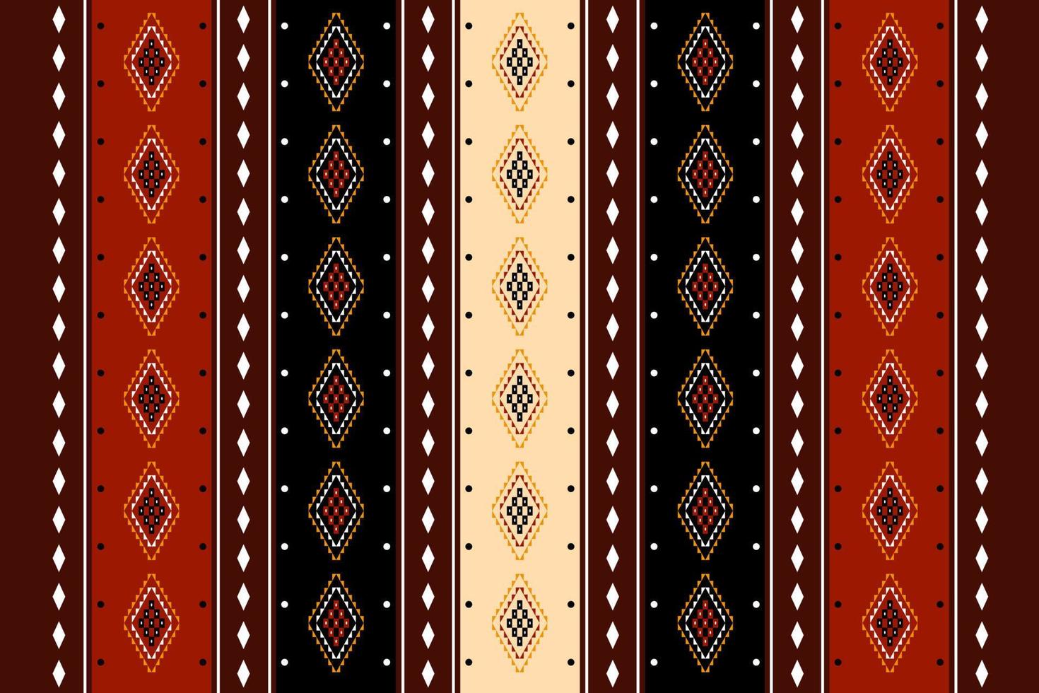 Diseño tradicional geométrico étnico oriental sin costuras para fondo, alfombra, papel pintado, ropa, envoltura, batik, tela, vector, ilustración, estilo bordado. vector