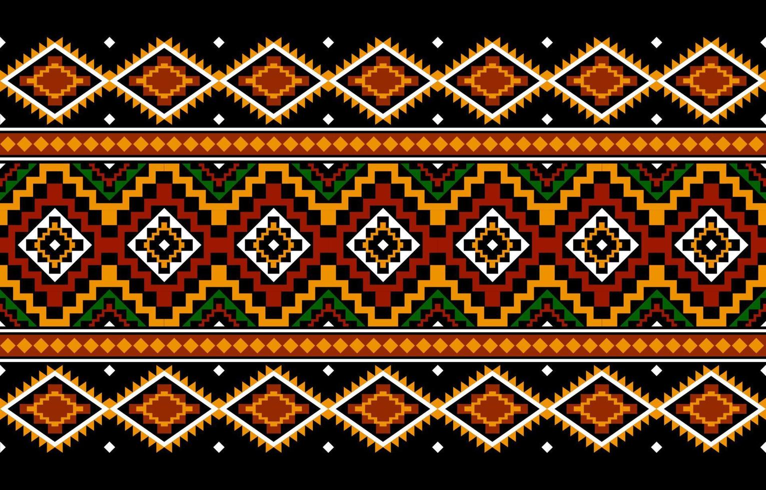 Geometric ethnic oriental seamless pattern traditional Design for background, carpet, wallpaper, clothing, wrapping, batik, fabric, Vector, illustration, embroidery style. vector