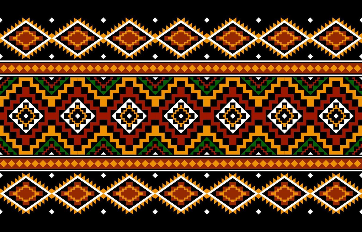 Diseño tradicional geométrico étnico oriental sin costuras para fondo, alfombra, papel pintado, ropa, envoltura, batik, tela, vector, ilustración, estilo bordado. vector