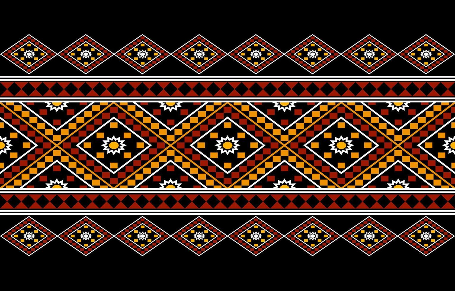 Geometric ethnic oriental seamless pattern traditional Design for background, carpet, wallpaper, clothing, wrapping, batik, fabric, Vector, illustration, embroidery style. vector