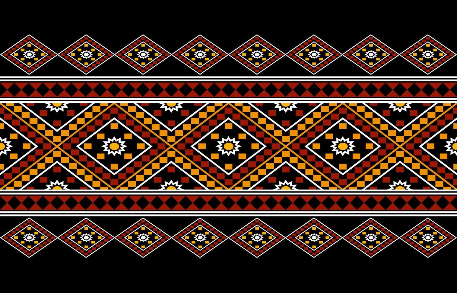 Geometric ethnic oriental seamless pattern traditional Design for background, carpet, wallpaper, clothing, wrapping, batik, fabric, Vector, illustration, embroidery style. vector