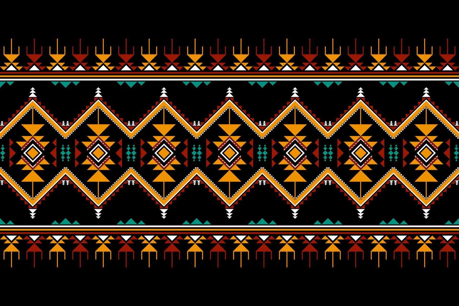 Geometric ethnic oriental seamless pattern traditional Design for background, carpet, wallpaper, clothing, wrapping, batik, fabric, Vector, illustration, embroidery style. vector