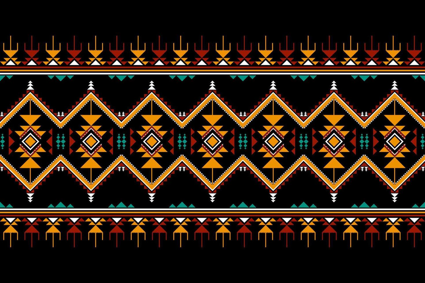 Geometric ethnic oriental seamless pattern traditional Design for background, carpet, wallpaper, clothing, wrapping, batik, fabric, Vector, illustration, embroidery style. vector