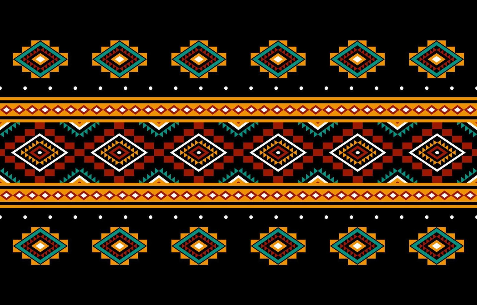 Geometric ethnic oriental seamless pattern traditional Design for background, carpet, wallpaper, clothing, wrapping, batik, fabric, Vector, illustration, embroidery style. vector