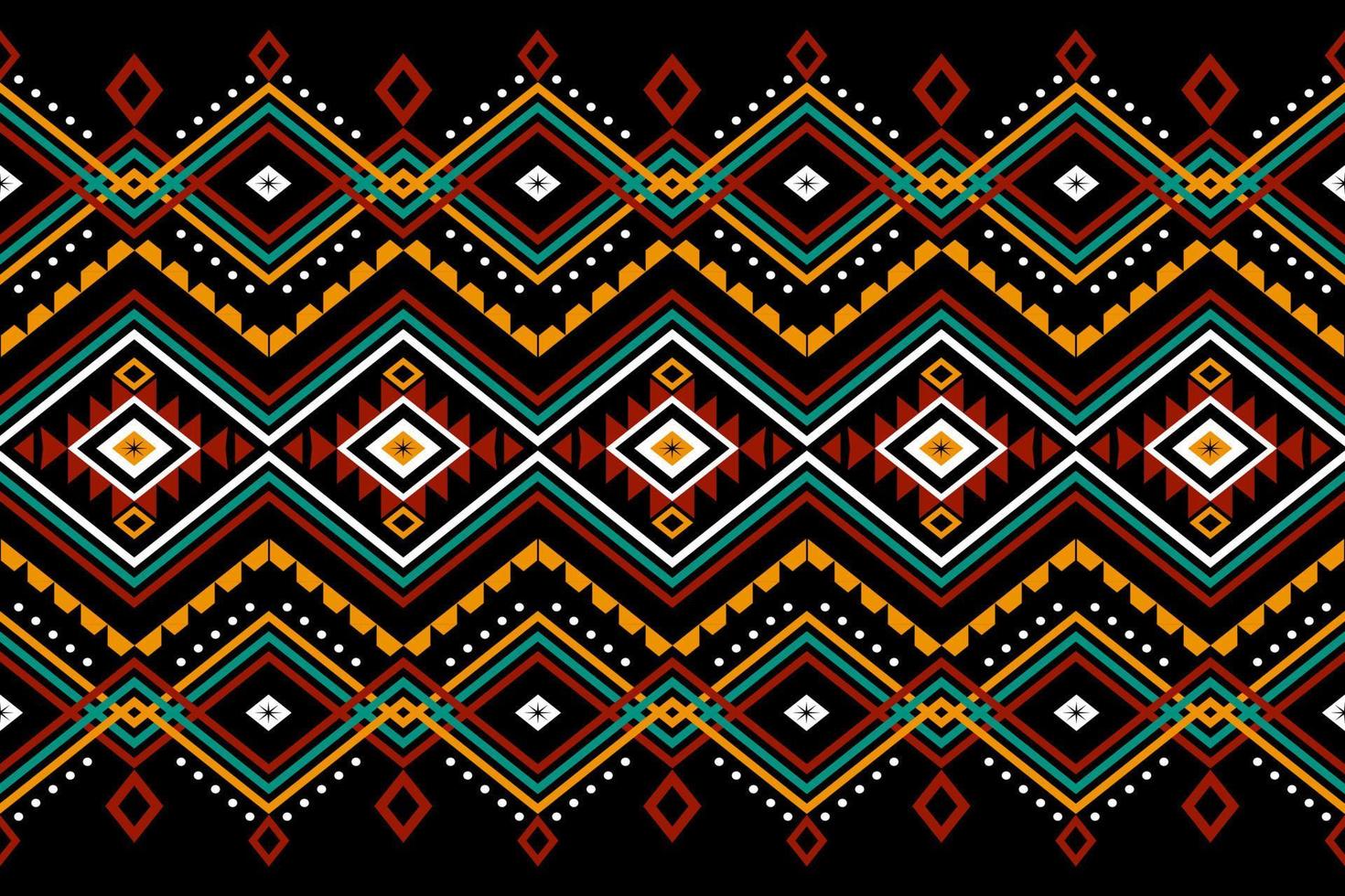 Geometric ethnic oriental seamless pattern traditional Design for background, carpet, wallpaper, clothing, wrapping, batik, fabric, Vector, illustration, embroidery style. vector