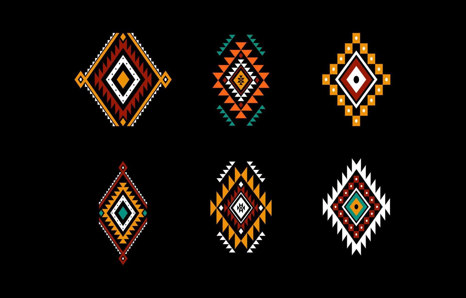 Geometric ethnic oriental seamless pattern traditional Design for background, carpet, wallpaper, clothing, wrapping, batik, fabric, Vector, illustration, embroidery style. vector