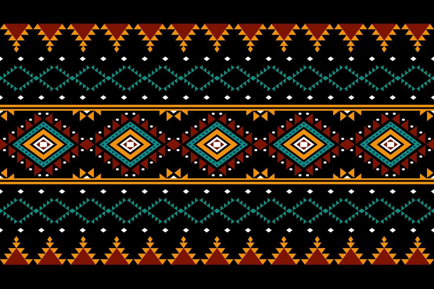 Geometric ethnic oriental seamless pattern traditional Design for background, carpet, wallpaper, clothing, wrapping, batik, fabric, Vector, illustration, embroidery style. vector