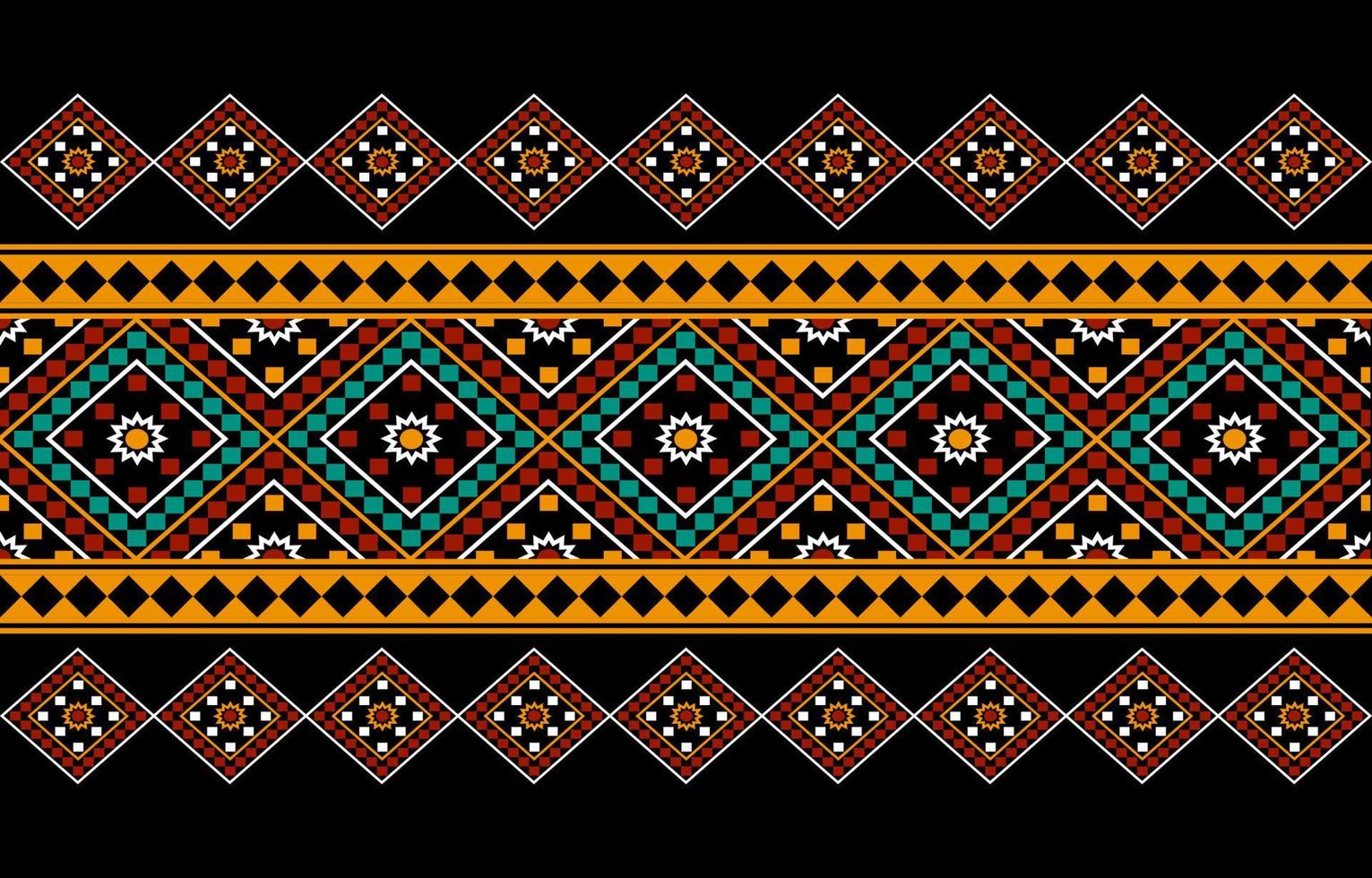 Geometric ethnic oriental seamless pattern traditional Design for background, carpet, wallpaper, clothing, wrapping, batik, fabric, Vector, illustration, embroidery style. vector