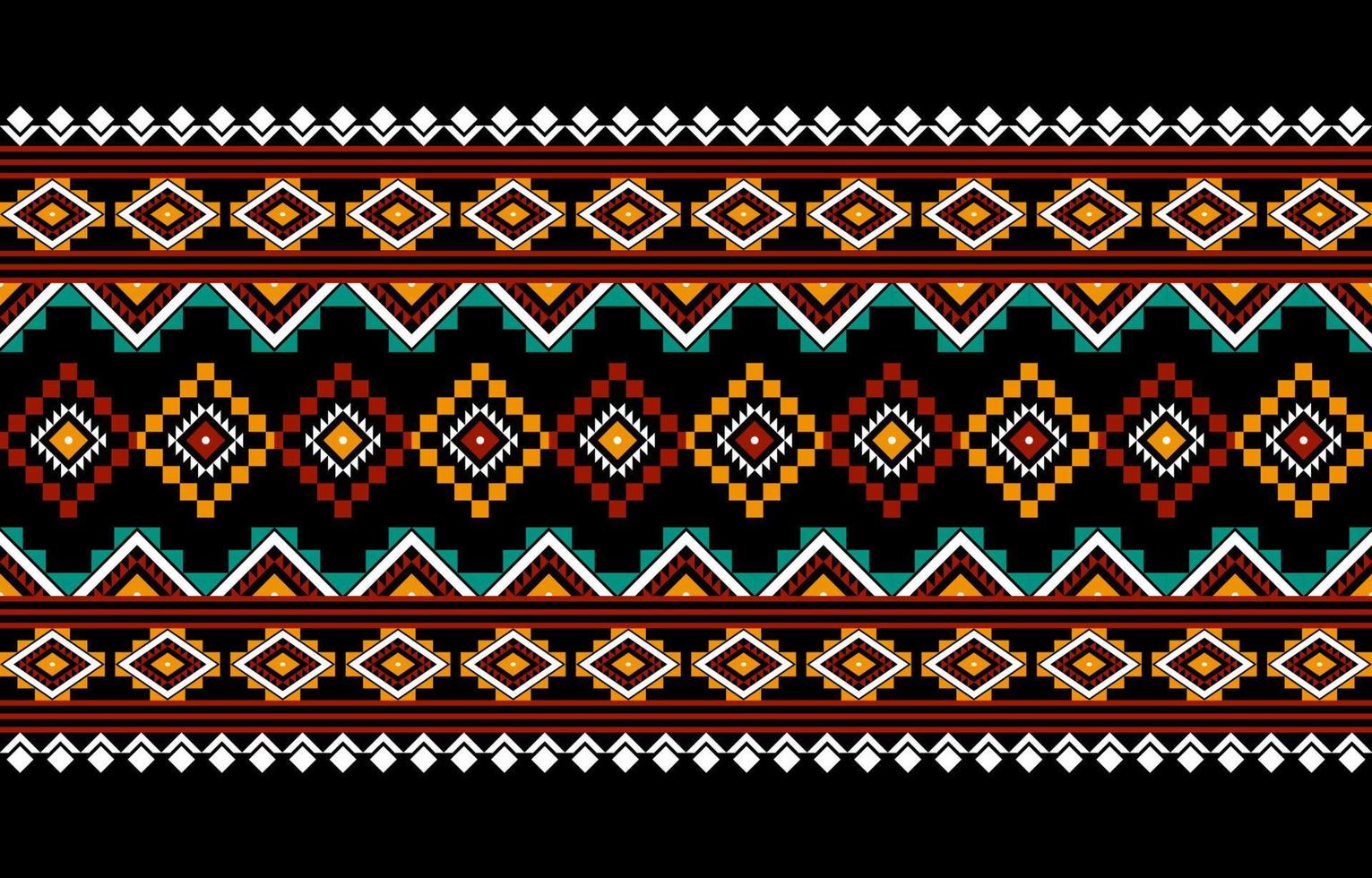 Geometric ethnic oriental seamless pattern traditional Design for background, carpet, wallpaper, clothing, wrapping, batik, fabric, Vector, illustration, embroidery style. vector