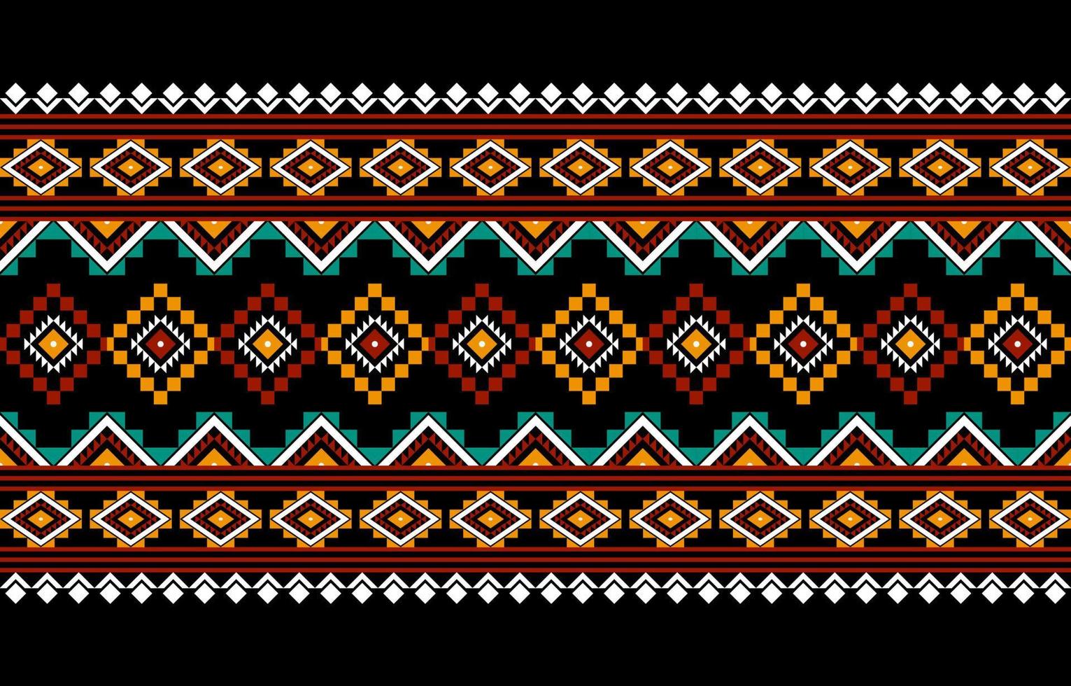 Geometric ethnic oriental seamless pattern traditional Design for background, carpet, wallpaper, clothing, wrapping, batik, fabric, Vector, illustration, embroidery style. vector