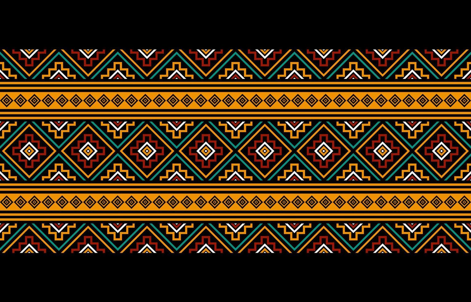 Geometric ethnic oriental seamless pattern traditional Design for background, carpet, wallpaper, clothing, wrapping, batik, fabric, Vector, illustration, embroidery style. vector