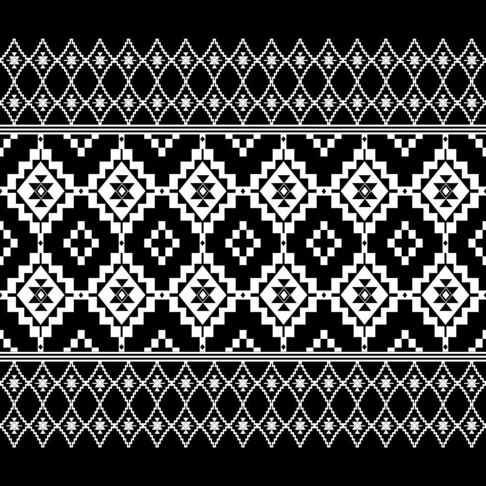 Geometric ethnic oriental seamless pattern traditional Design for background, carpet, wallpaper, clothing, wrapping, batik, fabric, Vector, illustration, embroidery style. vector