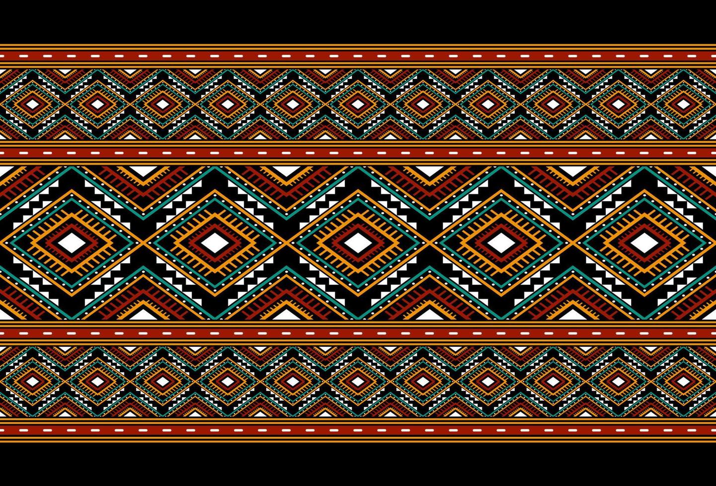 Geometric ethnic oriental seamless pattern traditional Design for background, carpet, wallpaper, clothing, wrapping, batik, fabric, Vector, illustration, embroidery style. vector