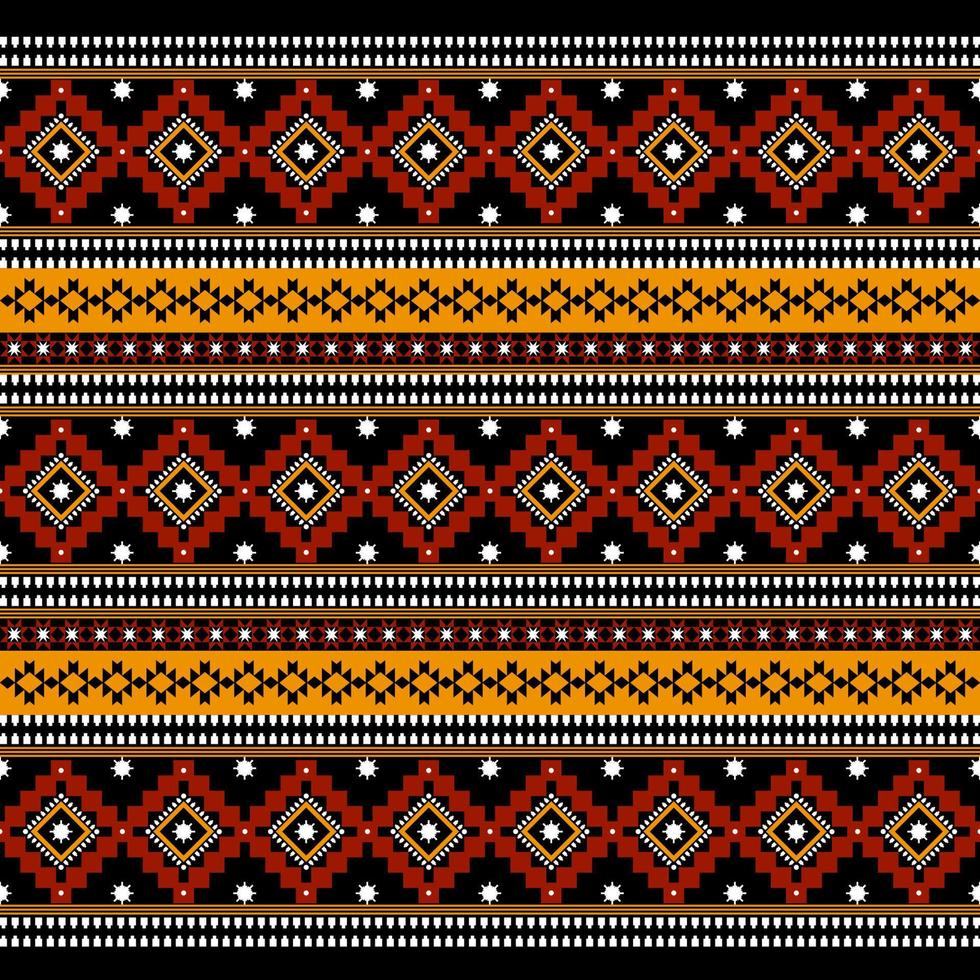Geometric ethnic oriental seamless pattern traditional Design for background, carpet, wallpaper, clothing, wrapping, batik, fabric, Vector, illustration, embroidery style. vector