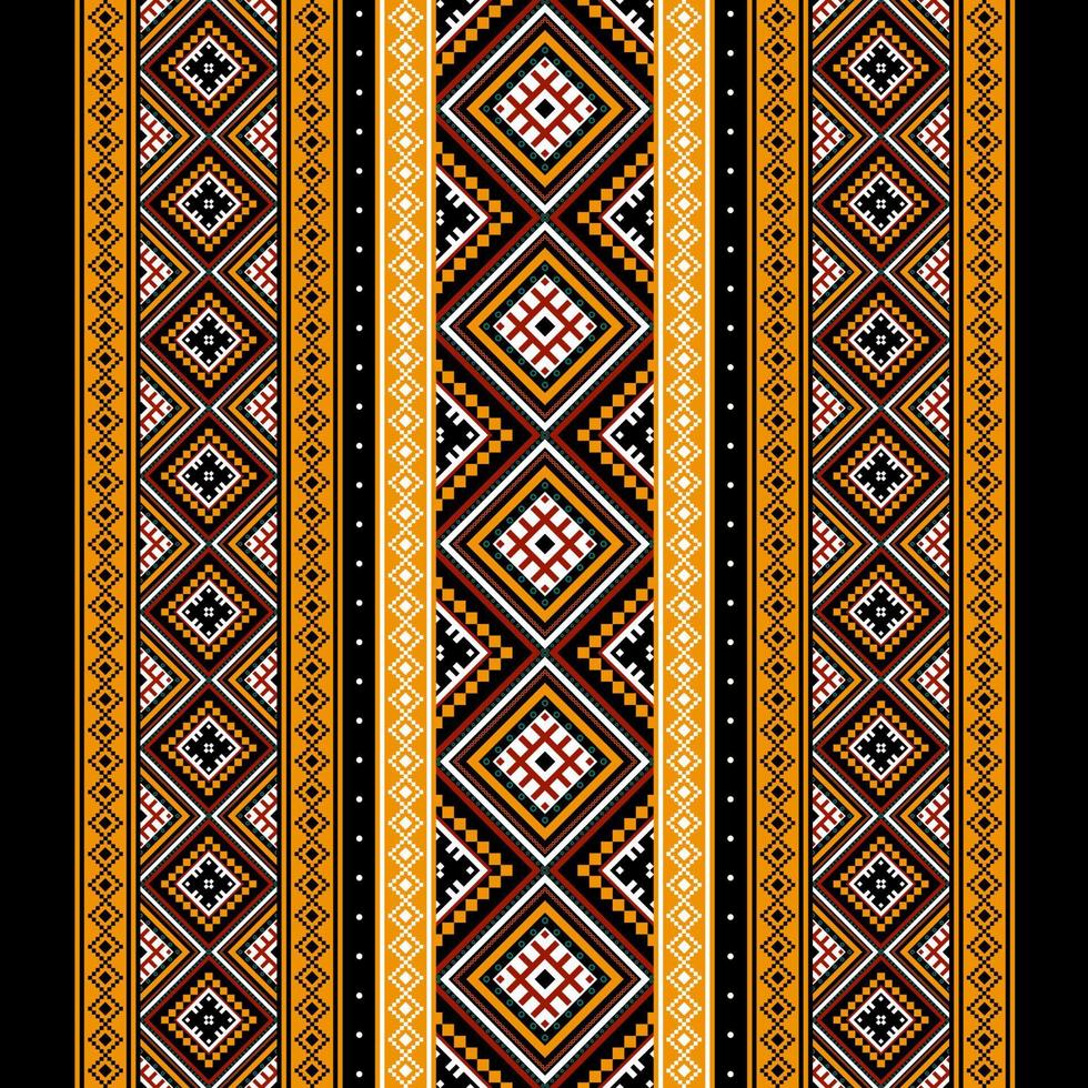Geometric ethnic oriental seamless pattern traditional Design for background, carpet, wallpaper, clothing, wrapping, batik, fabric, Vector, illustration, embroidery style. vector