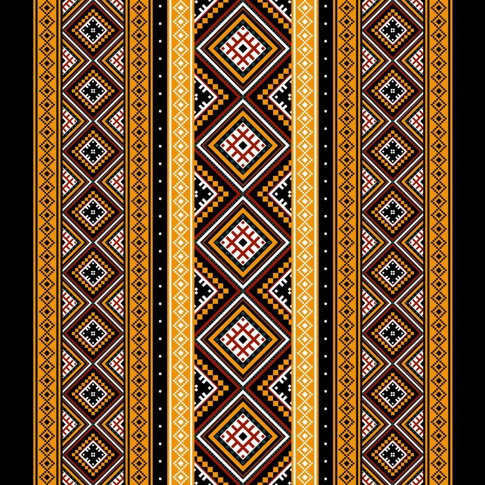 Diseño tradicional geométrico étnico oriental sin costuras para fondo, alfombra, papel pintado, ropa, envoltura, batik, tela, vector, ilustración, estilo bordado. vector