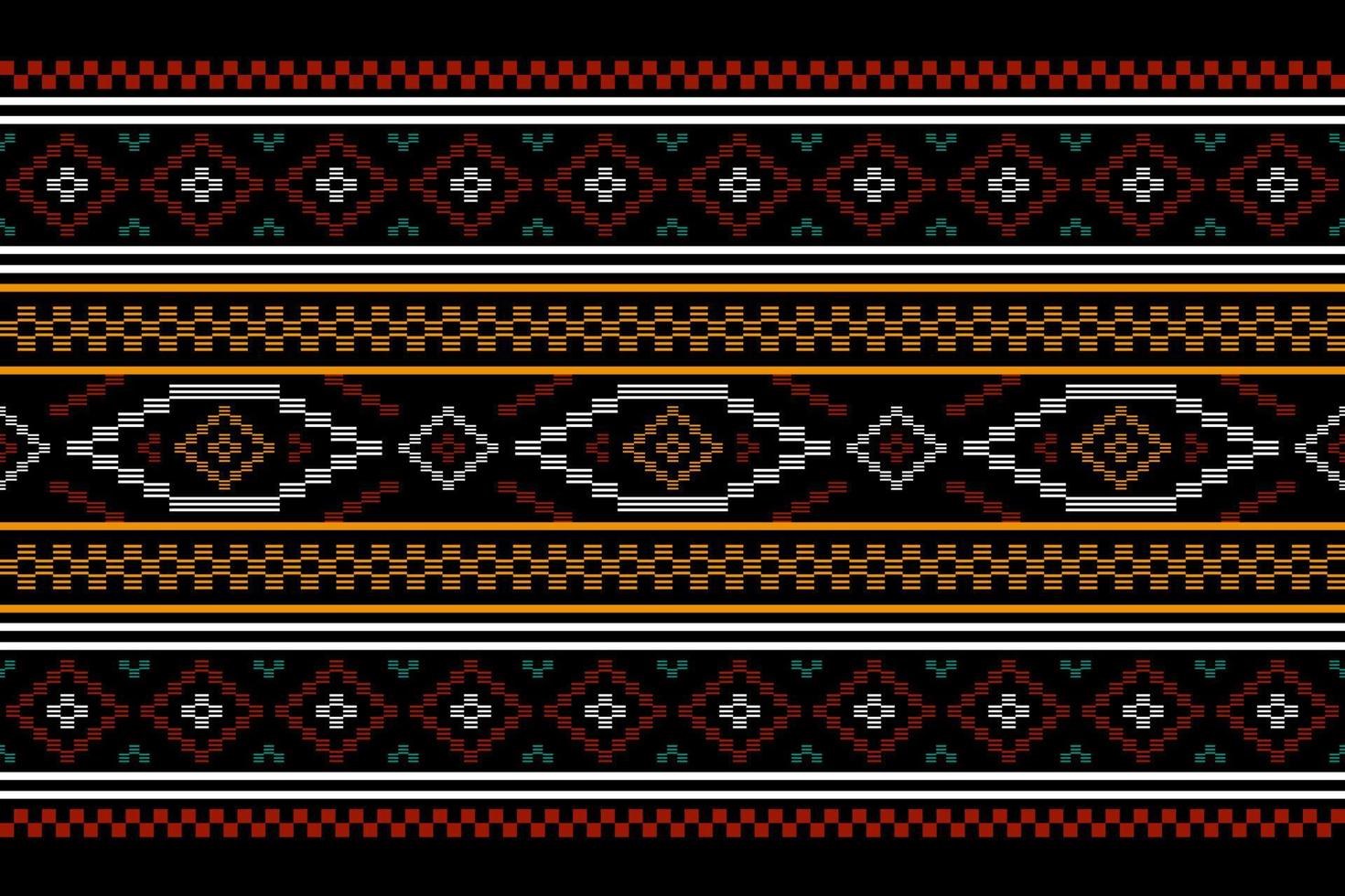 Geometric ethnic oriental seamless pattern traditional Design for background, carpet, wallpaper, clothing, wrapping, batik, fabric, Vector, illustration, embroidery style. vector