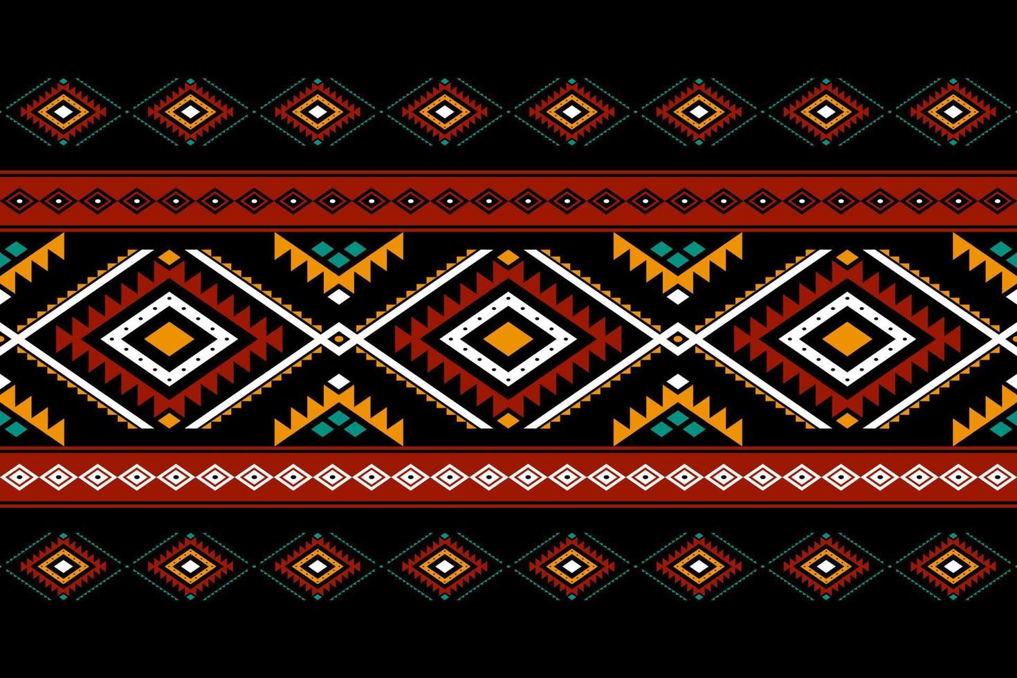 Geometric ethnic oriental seamless pattern traditional Design for background, carpet, wallpaper, clothing, wrapping, batik, fabric, Vector, illustration, embroidery style. vector