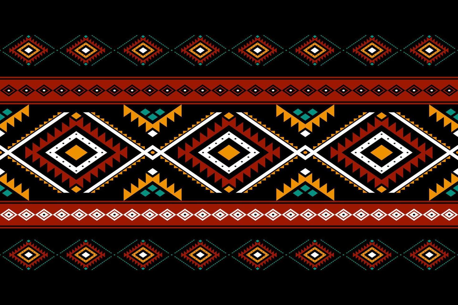 Geometric ethnic oriental seamless pattern traditional Design for background, carpet, wallpaper, clothing, wrapping, batik, fabric, Vector, illustration, embroidery style. vector