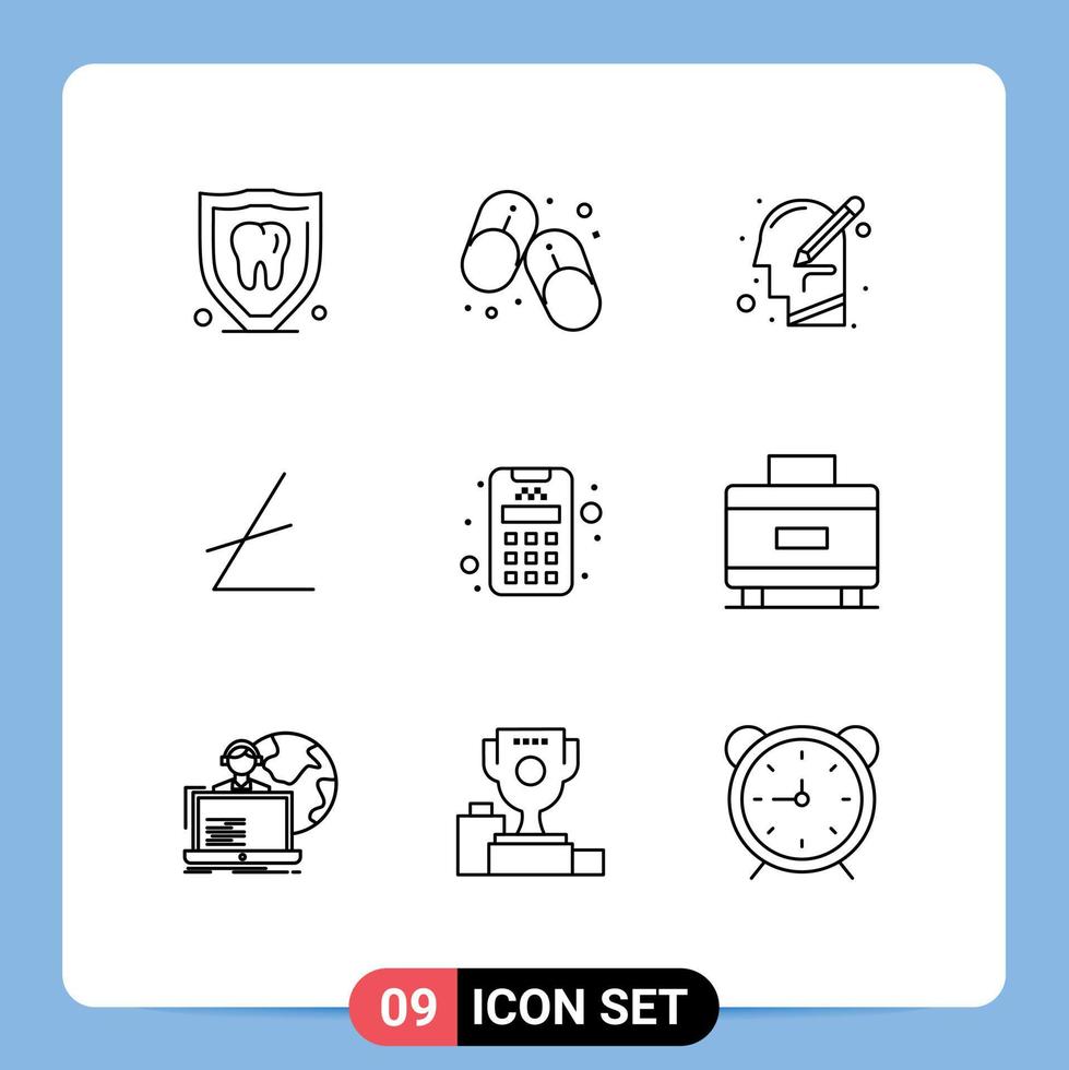 9 Creative Icons Modern Signs and Symbols of credit cryptocurrency head blockchain write Editable Vector Design Elements