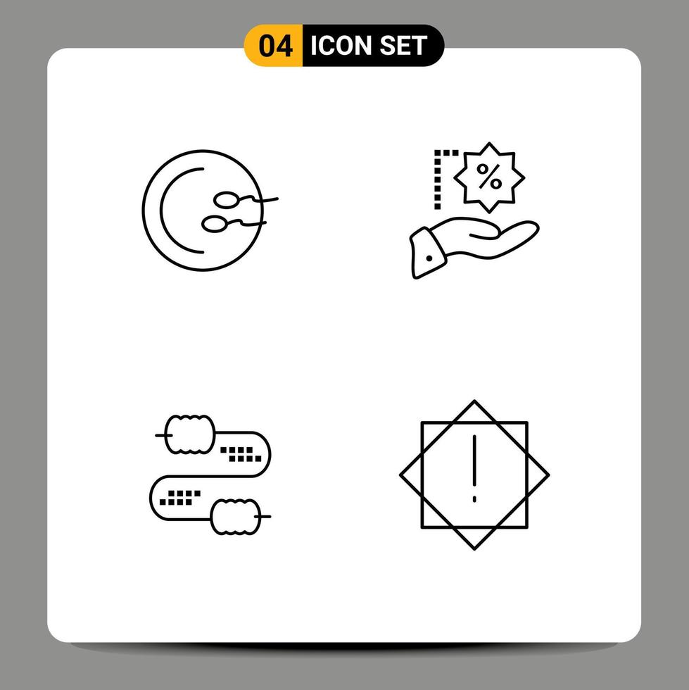 Set of 4 Modern UI Icons Symbols Signs for process wire medicine sale capacitors Editable Vector Design Elements