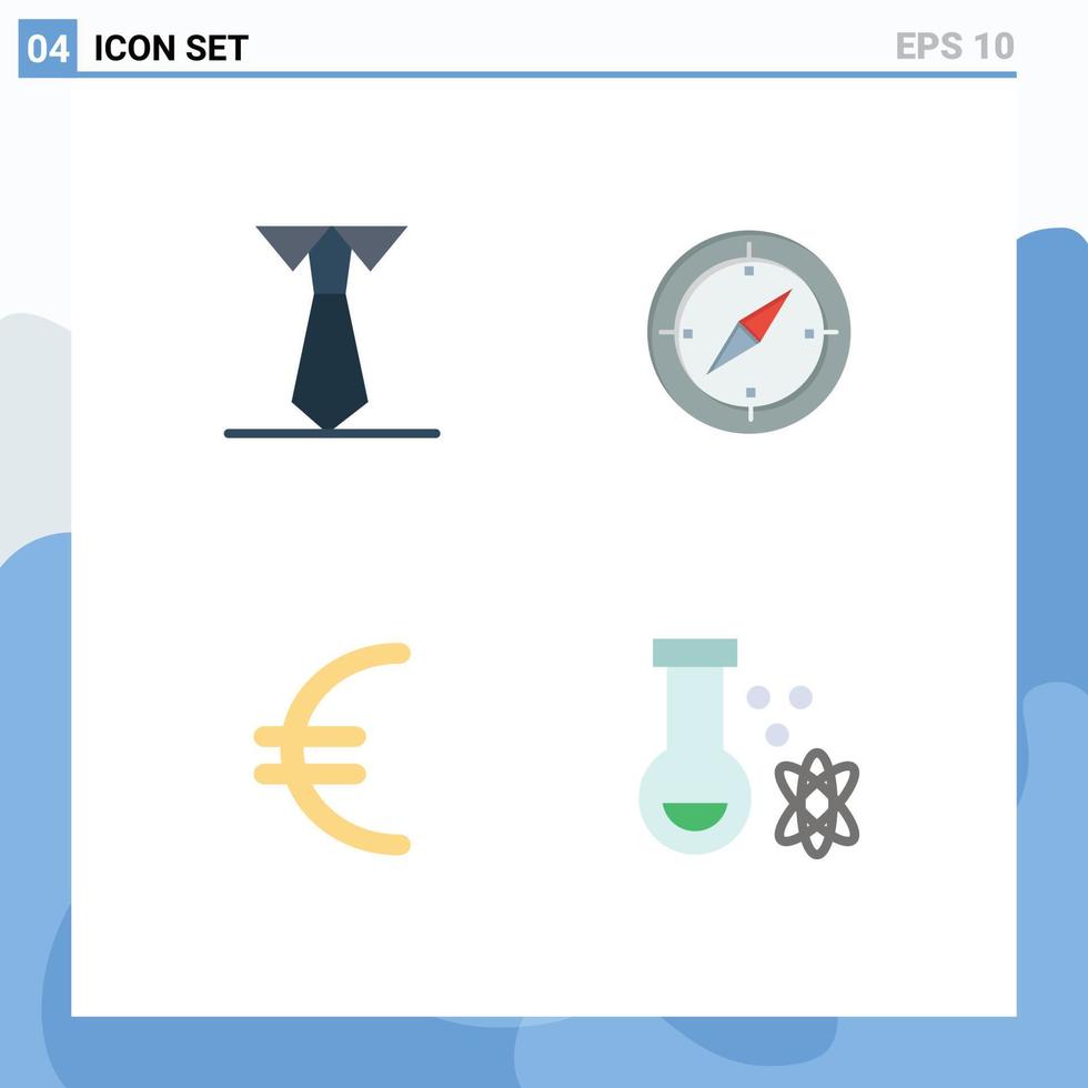 Set of 4 Vector Flat Icons on Grid for education finance navigation gps potion Editable Vector Design Elements