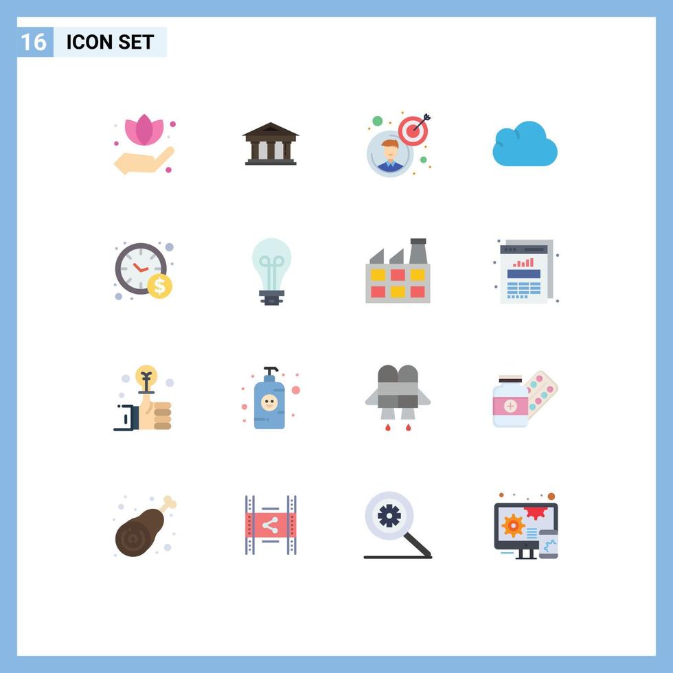 16 Creative Icons Modern Signs and Symbols of business management business storage cloud Editable Pack of Creative Vector Design Elements