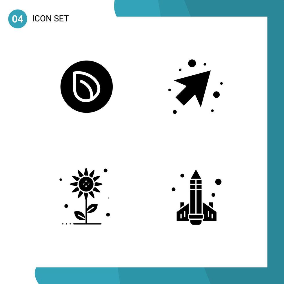 4 Solid Glyph concept for Websites Mobile and Apps peer coin nature crypto currency right book Editable Vector Design Elements