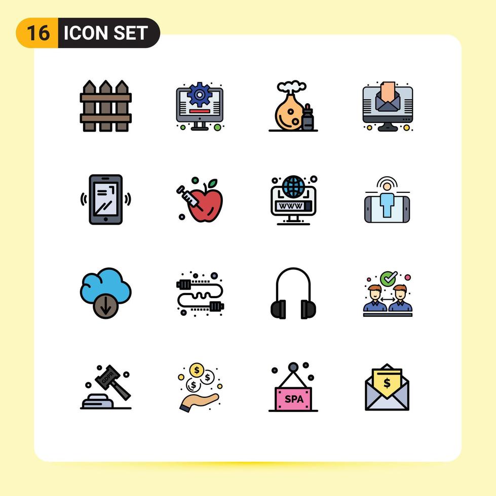 16 Creative Icons Modern Signs and Symbols of layout mobile oil newspaper news Editable Creative Vector Design Elements