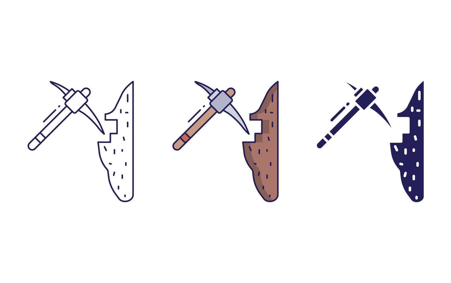 Pick Mattock icon vector