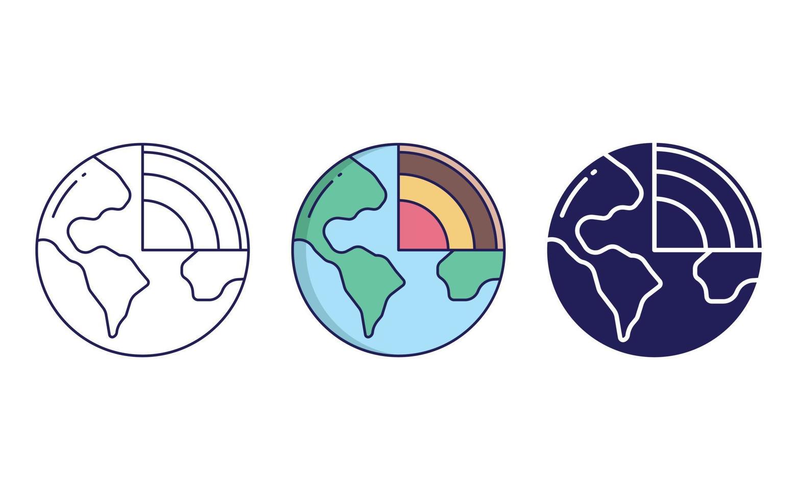 Earth Layers icon vector