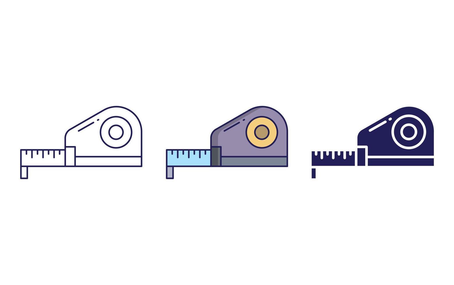 Tape measurement icon vector