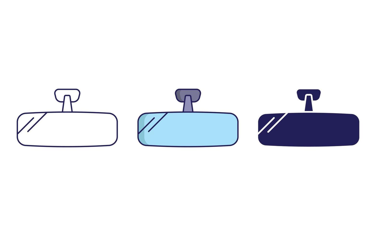 Rear view mirror icon vector