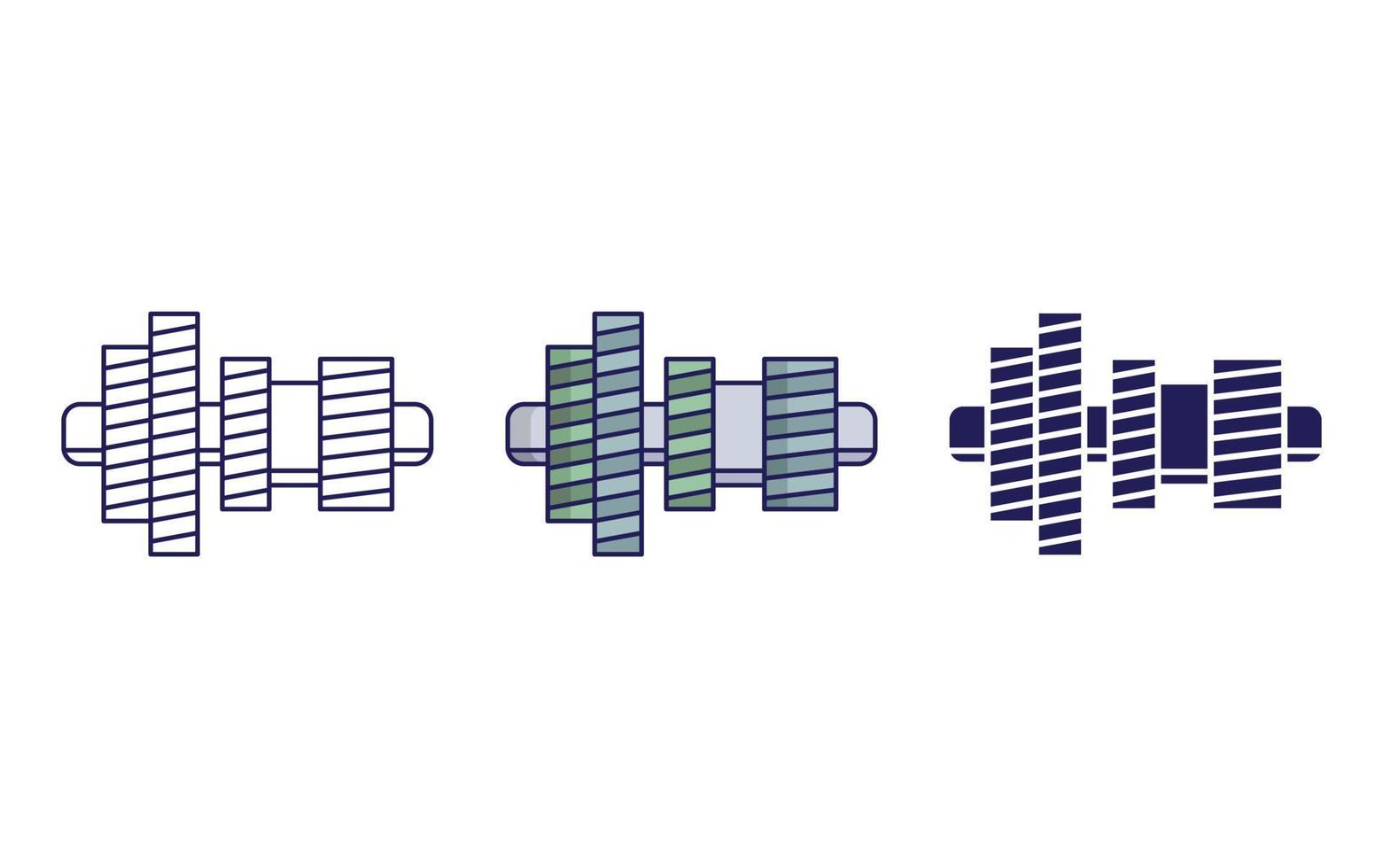 Gear system icon vector