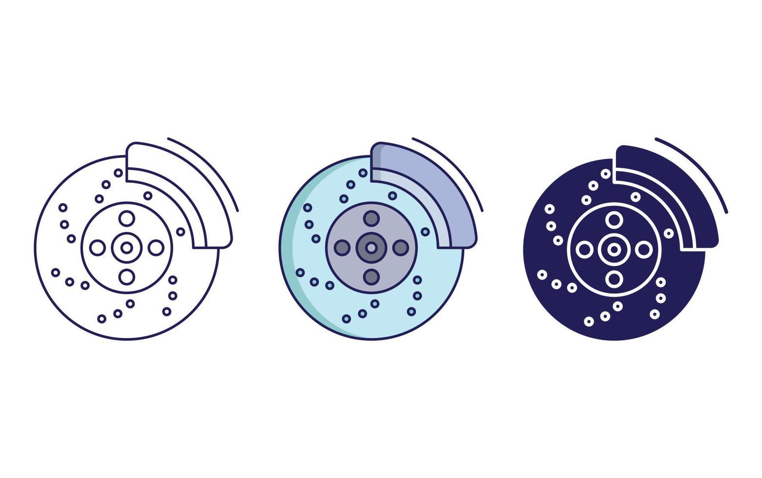 Disk brake icon vector