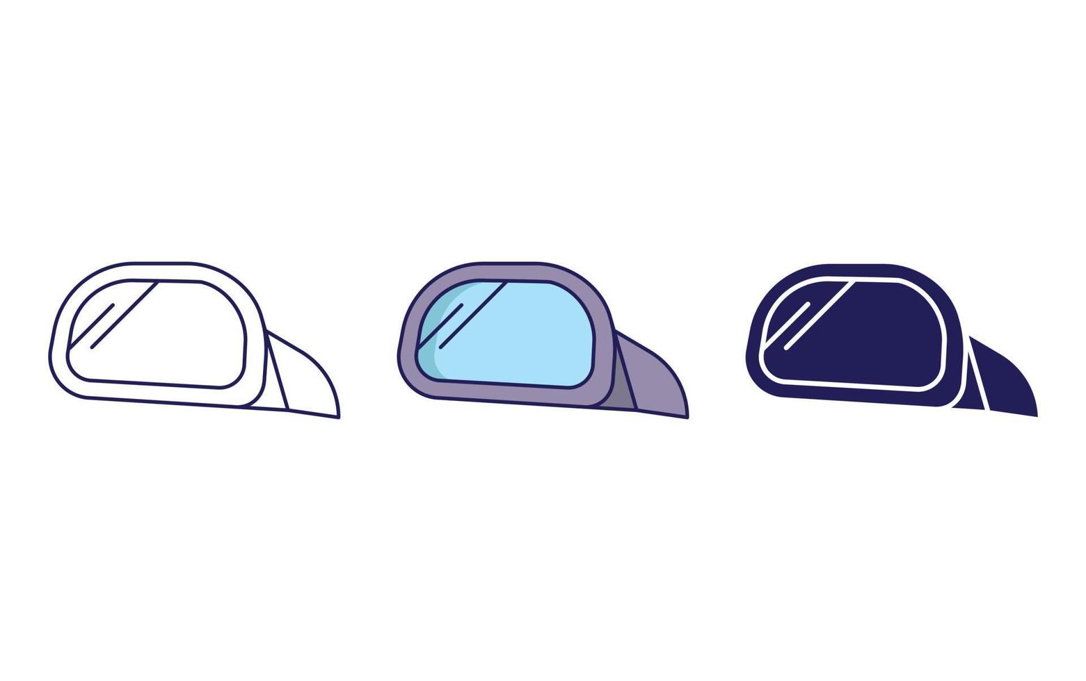 Side mirror icon vector