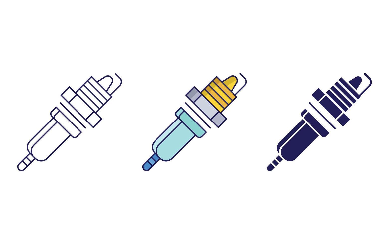 Spark plug icon vector