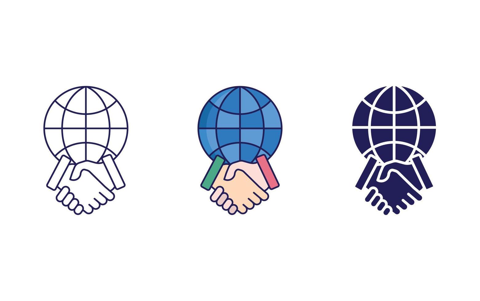 Handshake Agreement icon vector