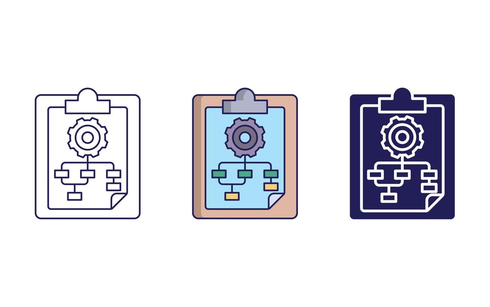 Plan flow icon vector