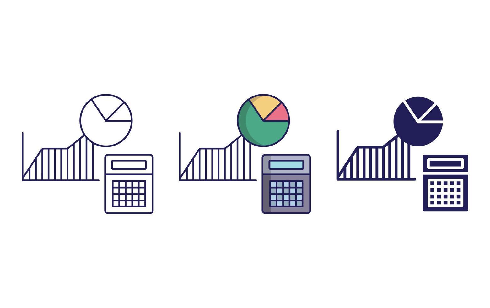 Analytics calculation icon vector