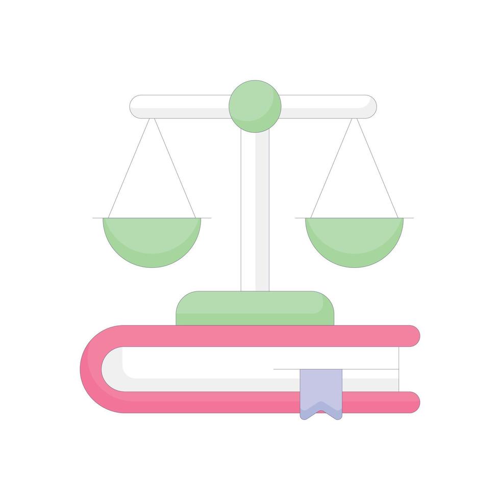 Balance scale vector icon style illustration. EPS 10 file