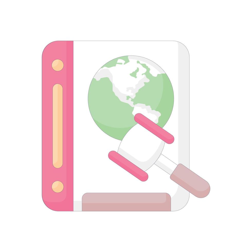 International law vector icon style illustration. EPS 10 file